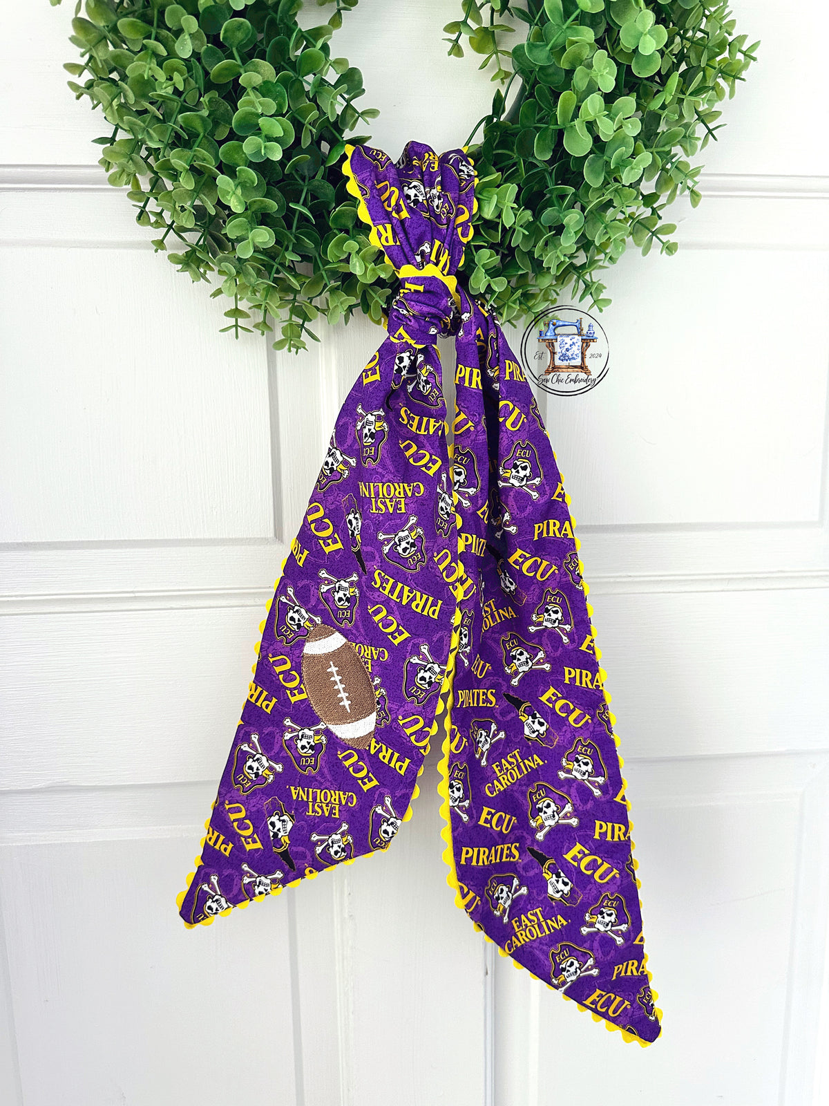 ECU Football Wreath Sash