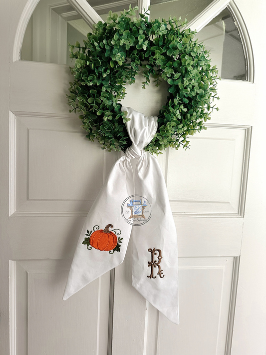 Pumpkin Wreath Sash